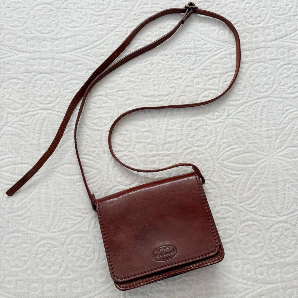 Pelletterie Marco Firenze Leather Crossbody Bag - Made in Italy‎
